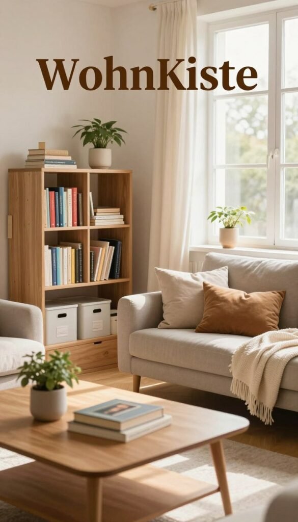 A cozy and organized living space inspired by "WohnKiste," showcasing effective decluttering tips. In the foreground, a neatly arranged coffee table with a few decorative items, like a plant and a stylish book, radiates warmth. The middle of the image features a well-organized bookshelf with color-coordinated books, alongside neatly labeled storage boxes. Natural light streams in through a large window, casting soft shadows and enhancing the warm color palette. In the background, a comfortable sofa adorned with throw pillows and a light blanket invites relaxation. The overall atmosphere feels serene and inspiring, emphasizing a systematic approach to decluttering, promoting clearer living spaces in a Pinterest-like aesthetic, free from any text or branding elements. A cozy and organized living space inspired by "WohnKiste," showcasing effective decluttering tips. In the foreground, a neatly arranged coffee table with a few decorative items, like a plant and a stylish book, radiates warmth. The middle of the image features a well-organized bookshelf with color-coordinated books, alongside neatly labeled storage boxes. Natural light streams in through a large window, casting soft shadows and enhancing the warm color palette. In the background, a comfortable sofa adorned with throw pillows and a light blanket invites relaxation. The overall atmosphere feels serene and inspiring, emphasizing a systematic approach to decluttering, promoting clearer living spaces in a Pinterest-like aesthetic, free from any text or branding elements.