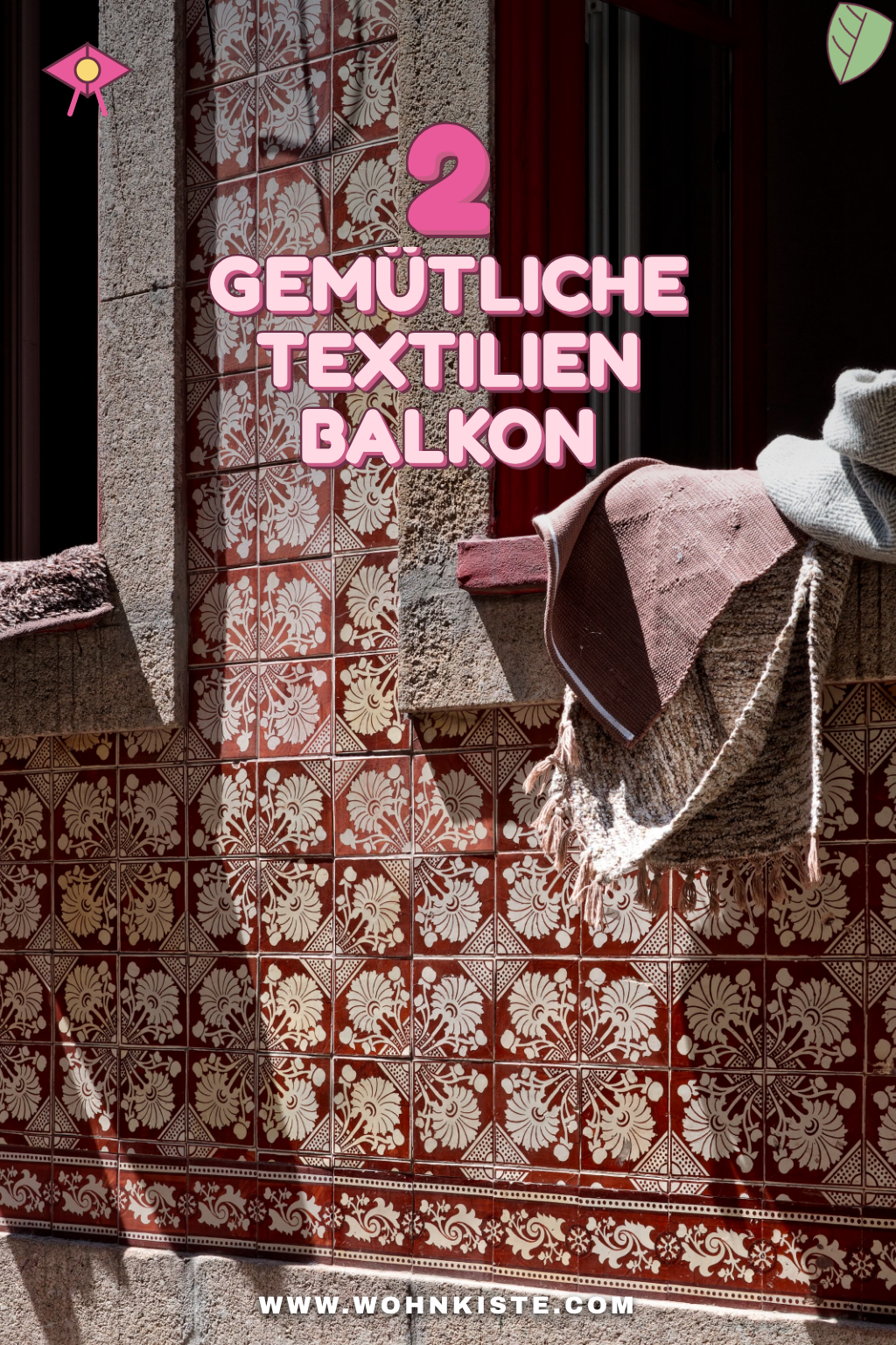 Pinterest Pin Mit diesen Textilien wird dein Balkon gemütlich
