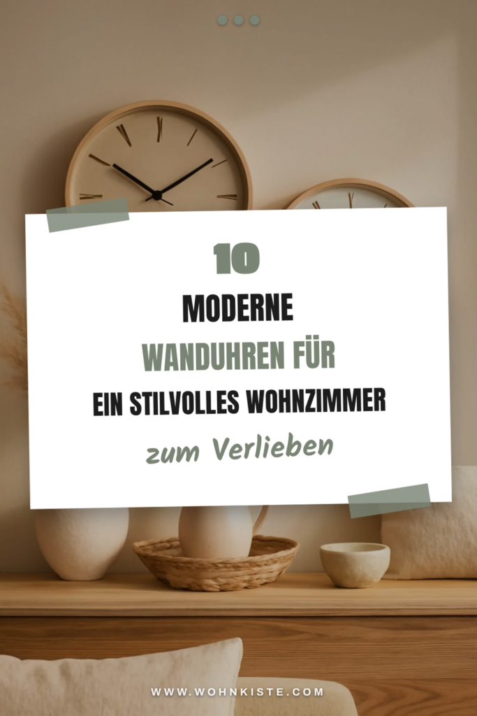 10 moderne Wanduhren für ein stilvolles Wohnzimmer