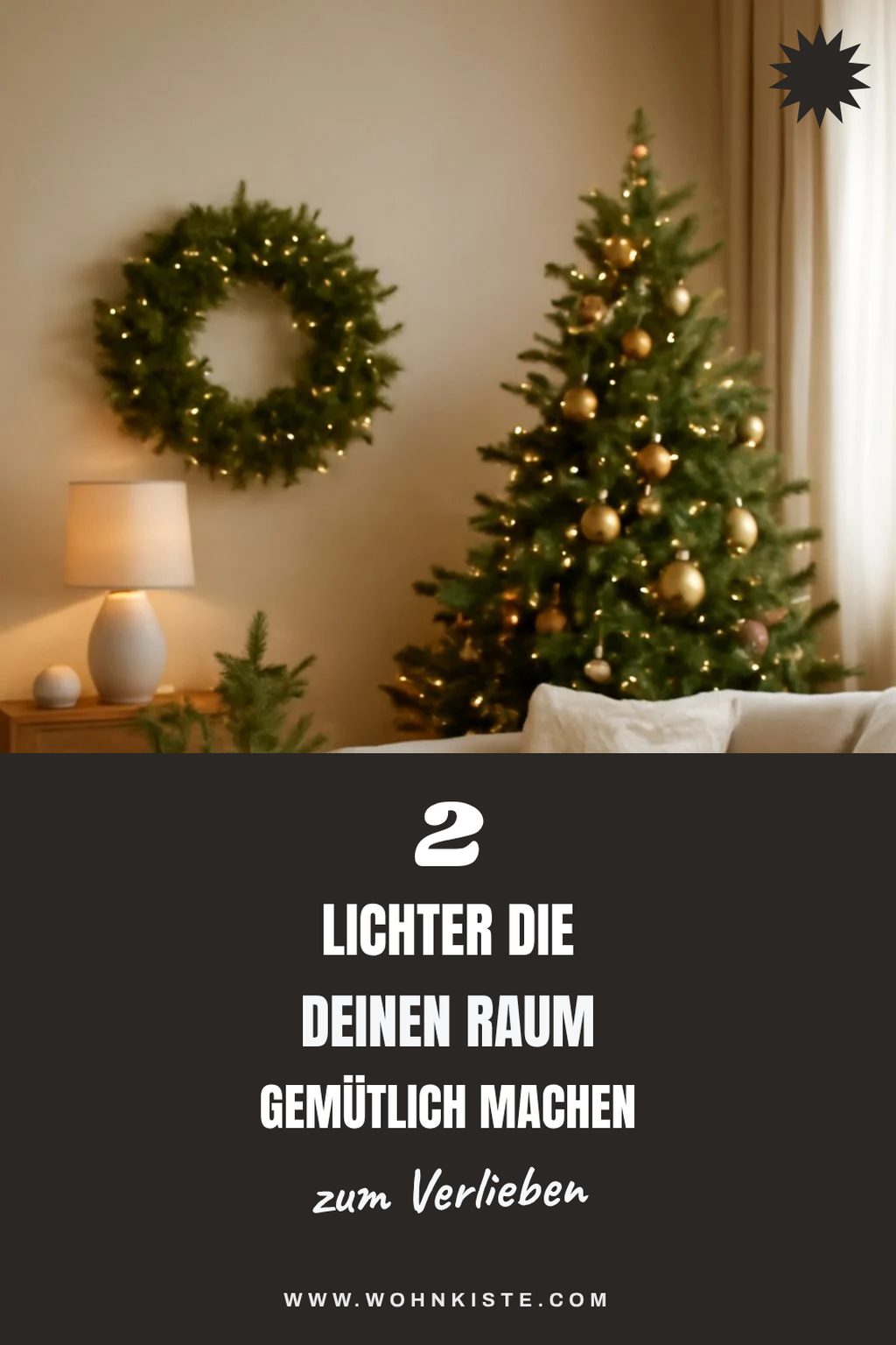 Minimalistische Weihnachtslichter für entspannende Stimmung
