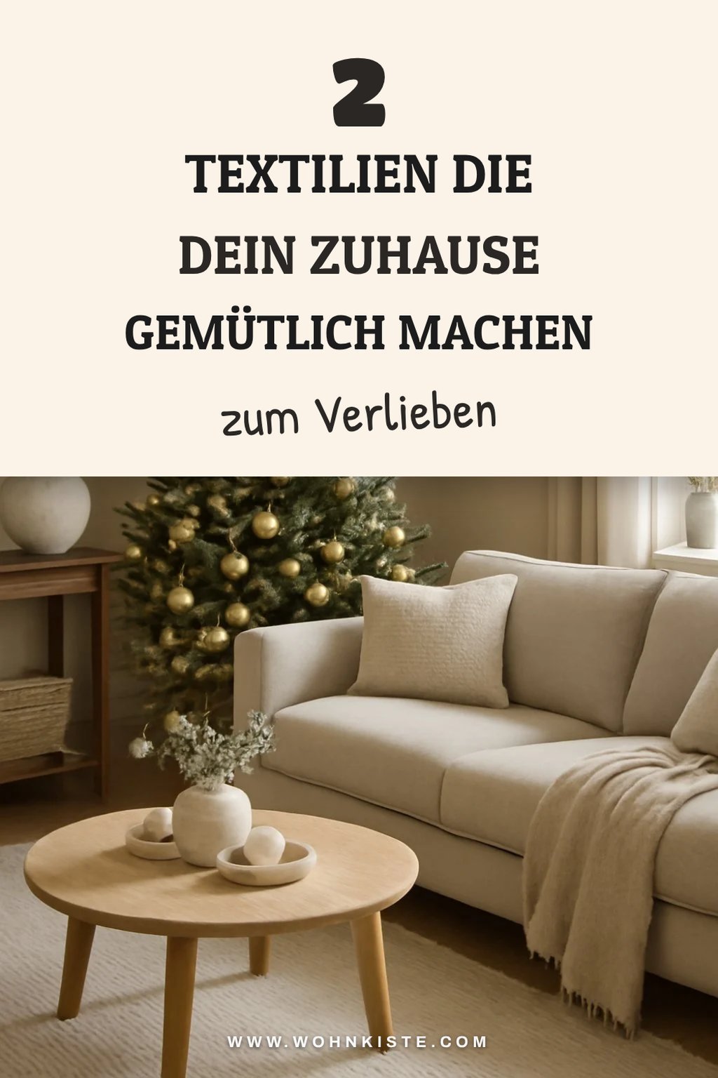 Gemütliche Textilien für ruhige Weihnachtsräume