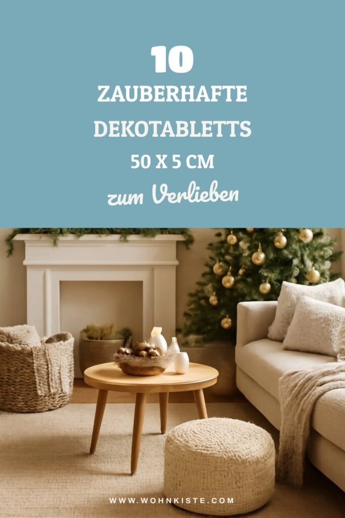 10 zauberhafte Dekotabletts 50 x 5 cm für Weihnachten