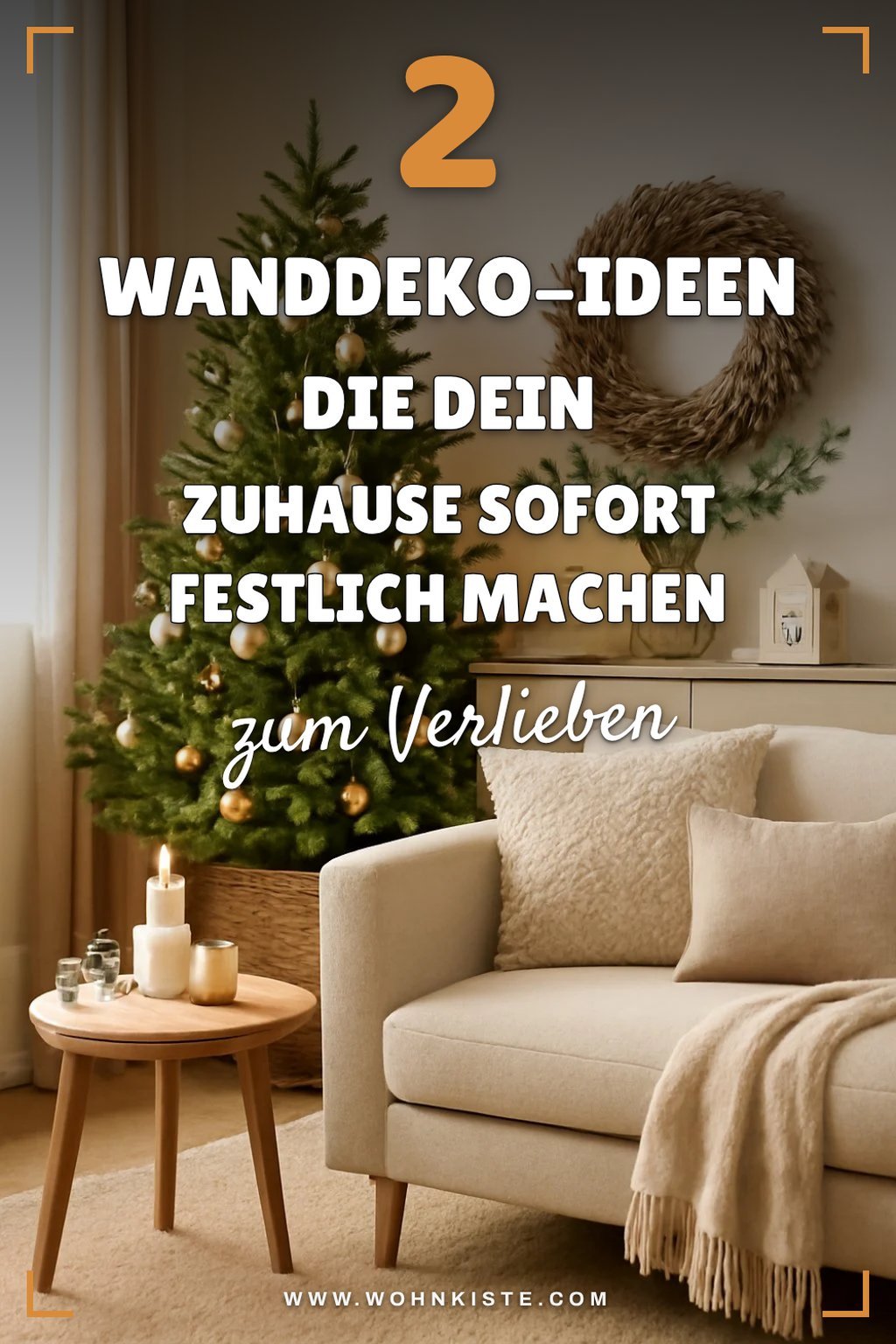 Kreative Weihnachtsdeko für Wände