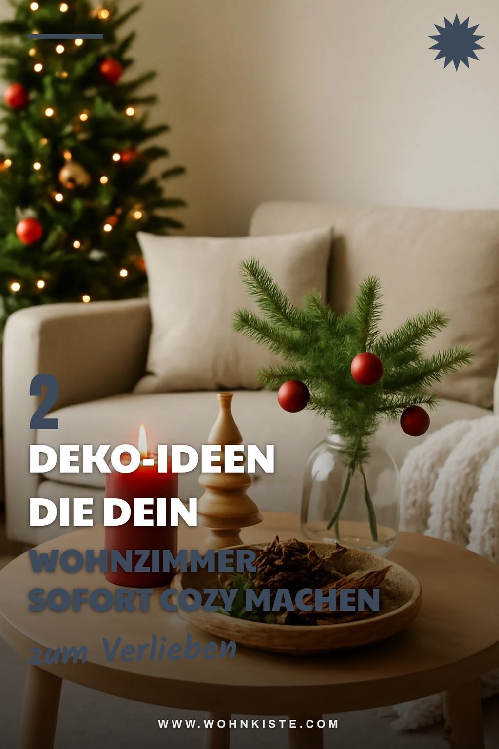 So gestaltest du dein Wohnzimmer weihnachtlich und gemütlich