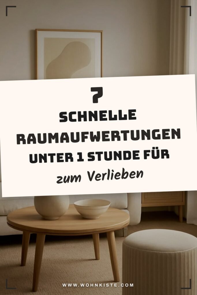 7 schnelle Raumaufwertungen unter 1 Stunde für frischen Stil