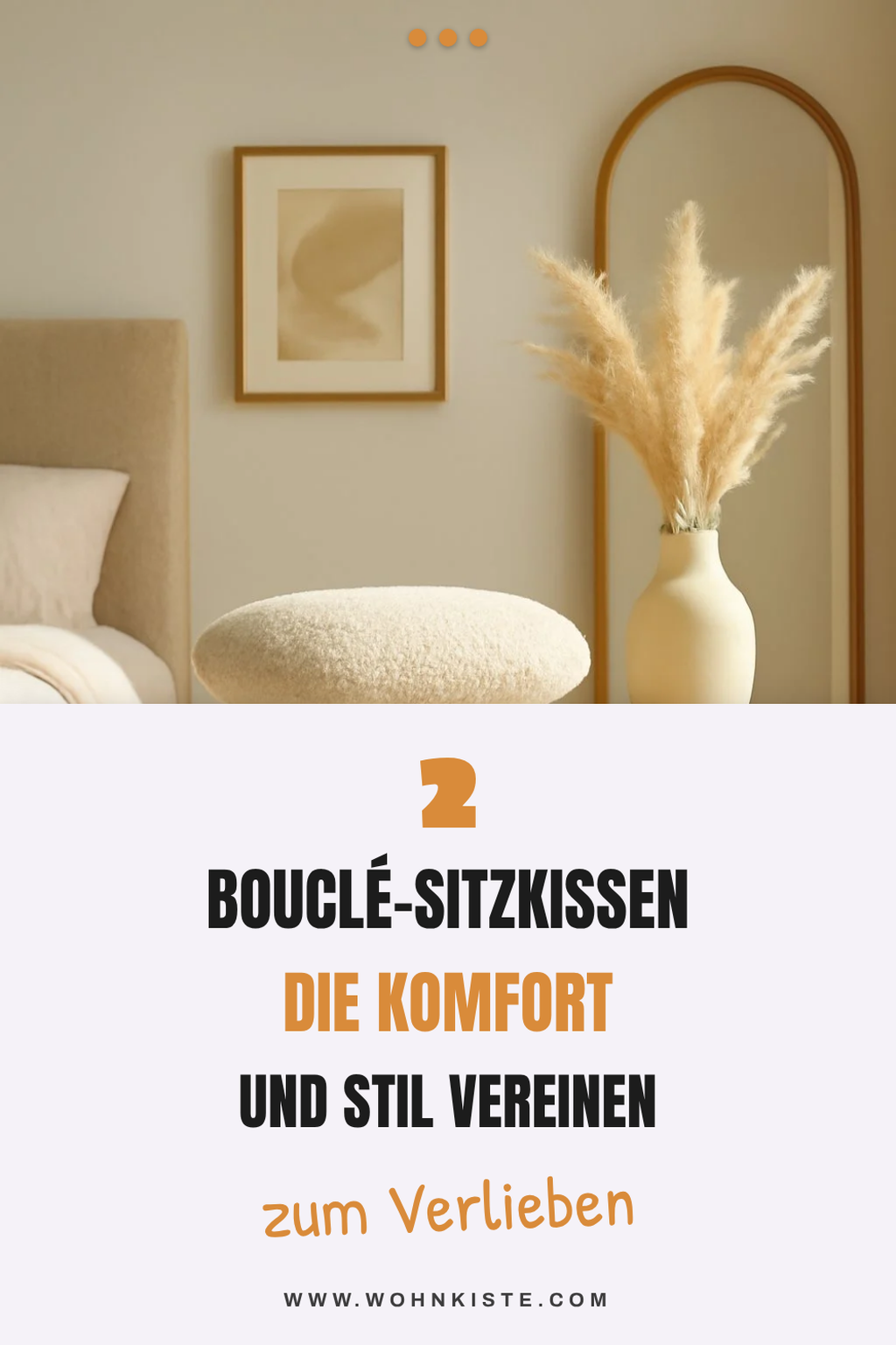 Schaffe zusätzlichen Komfort mit diesen 3 Bouclé-Sitzkissen