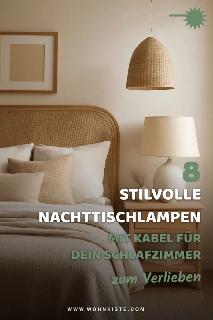 8 stilvolle Nachttischlampen mit Kabel für dein Schlafzimmer