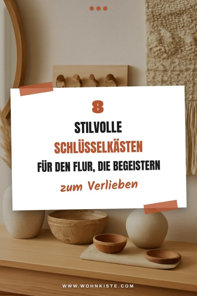 8 stilvolle Schlüsselkästen für den Flur, die begeistern