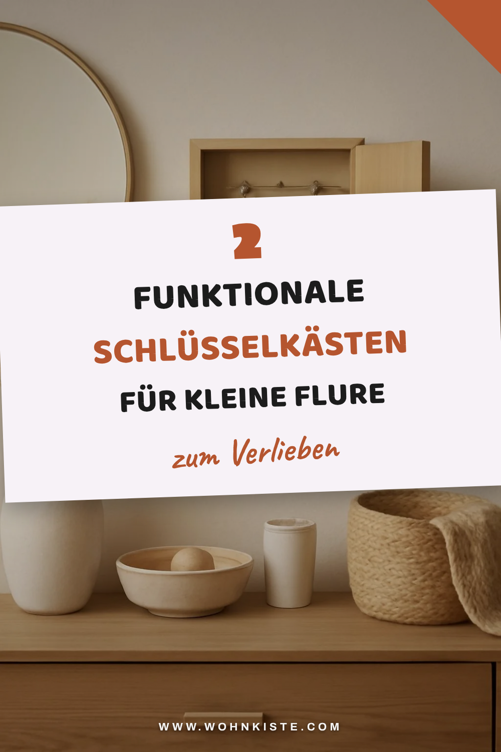 Funktionale Schlüsselkästen für kleine Flure