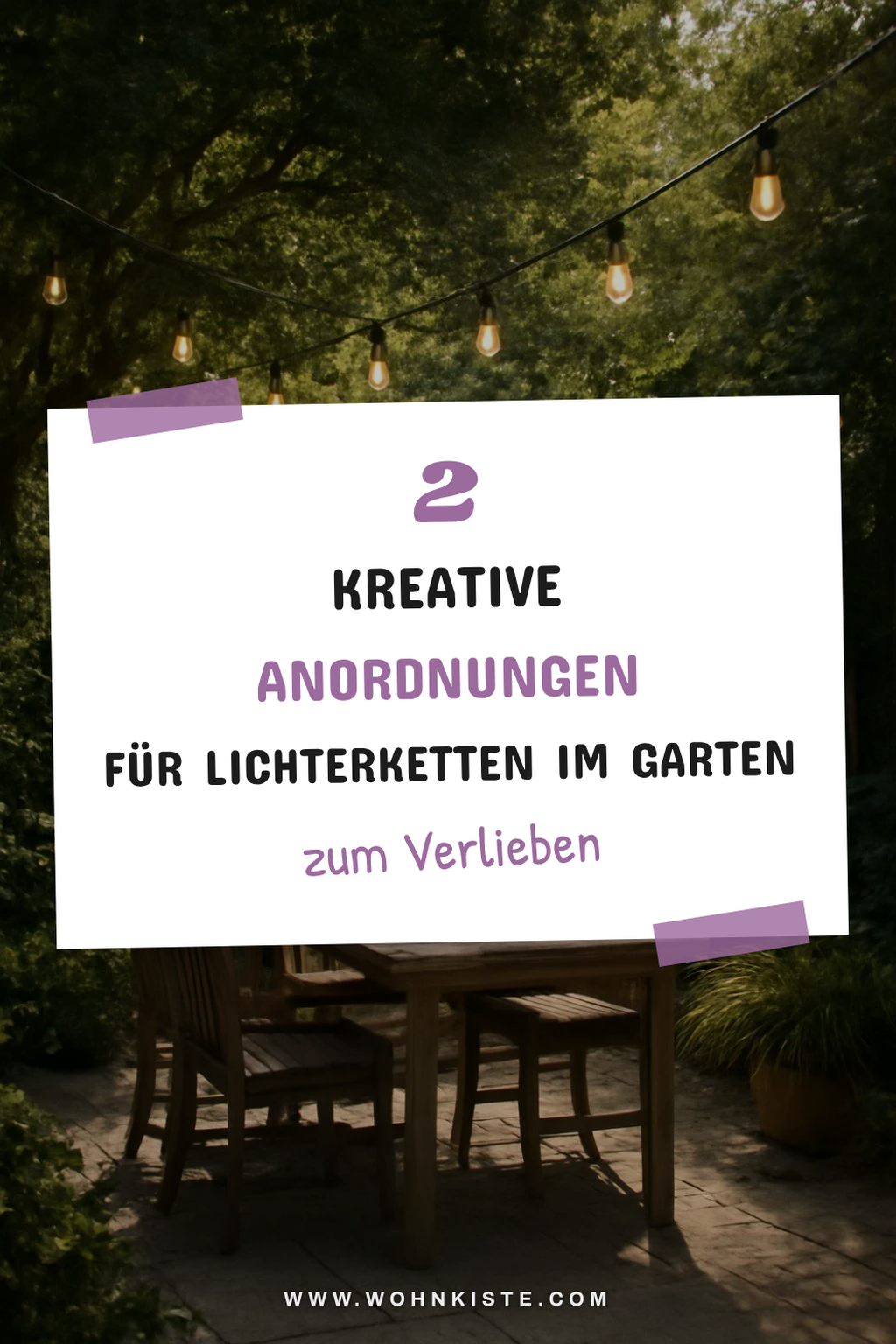Kreative Ideen für die Anordnung von Lichterketten