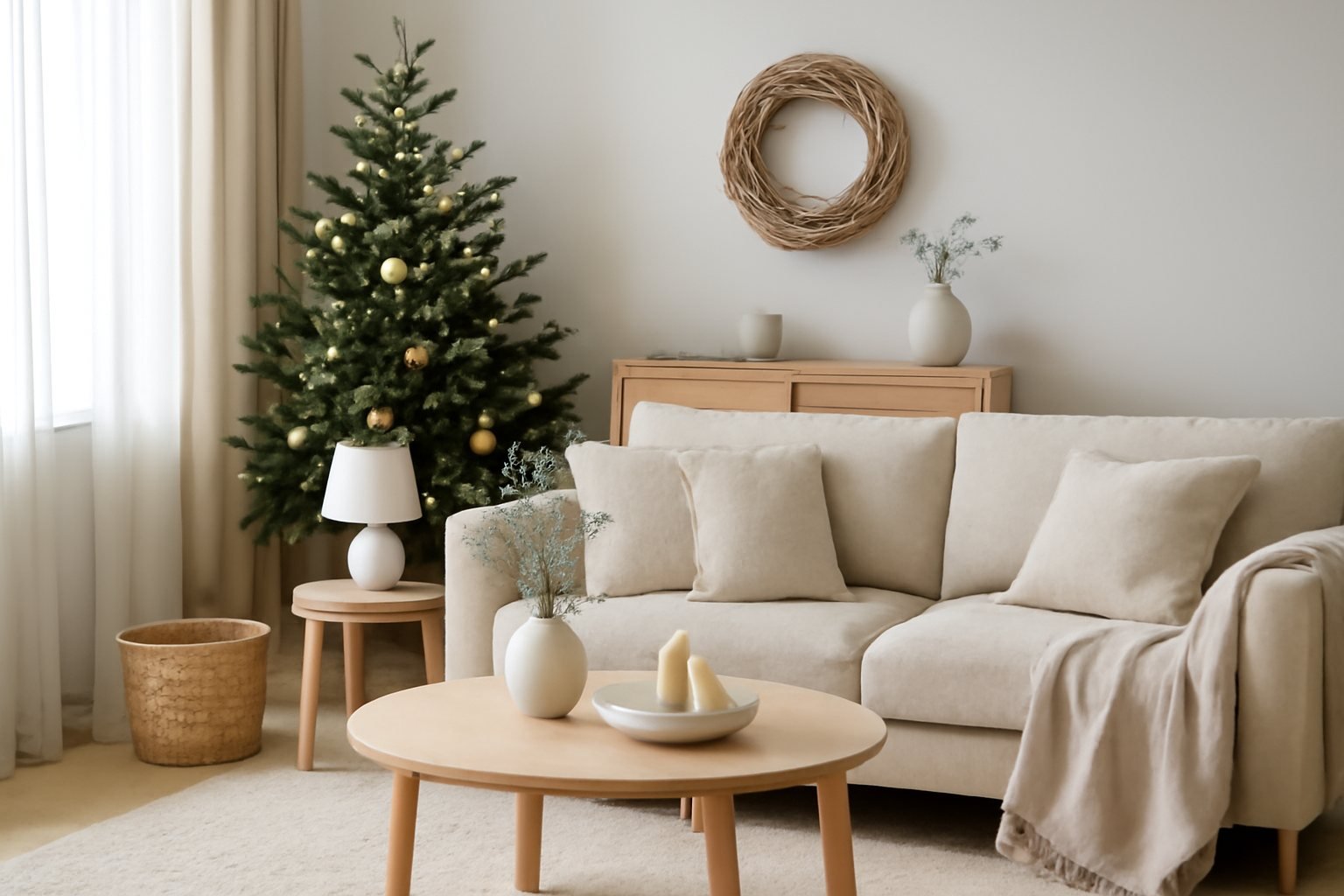 So schaffst du mit Naturmaterialien eine ruhige Weihnachtsatmosphäre