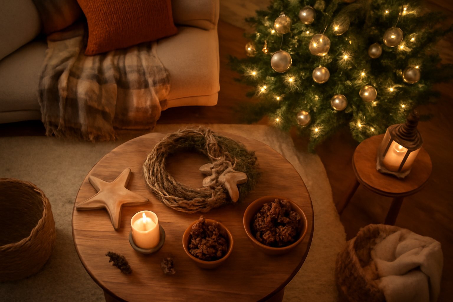 Skandinavische Einfachheit für die Weihnachtszeit