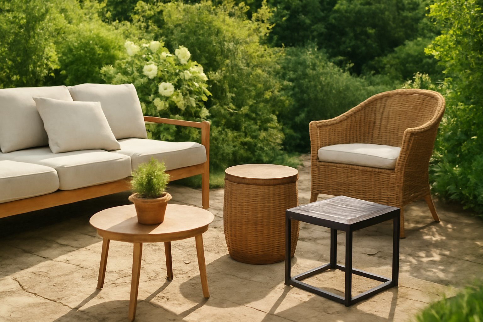 So findest du den perfekten wetterfesten Beistelltisch für deinen Garten
