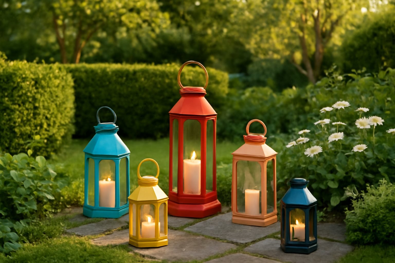 Praktische Laternen für kleine Gartenflächen