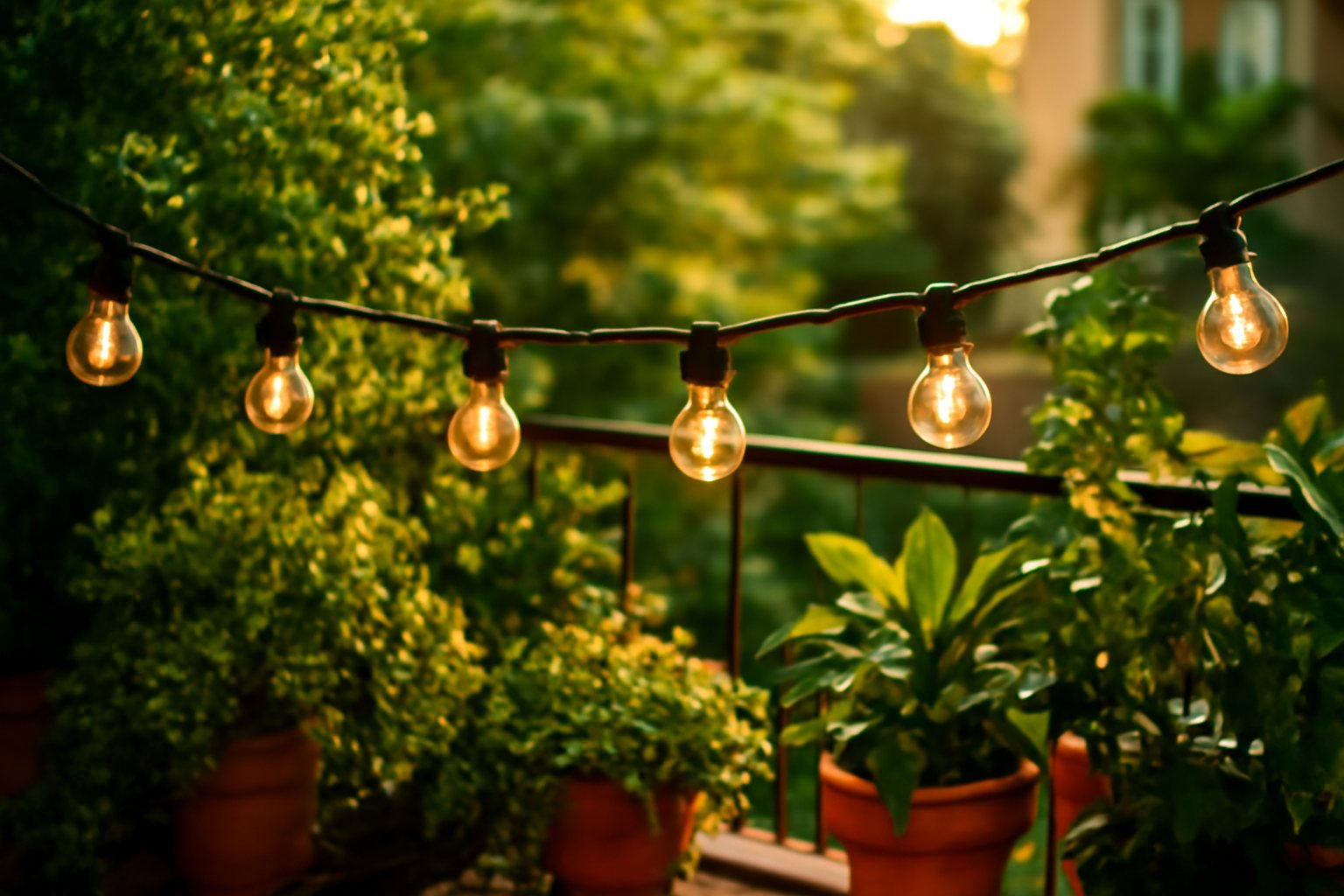 Kreative Arrangements für Lichterketten