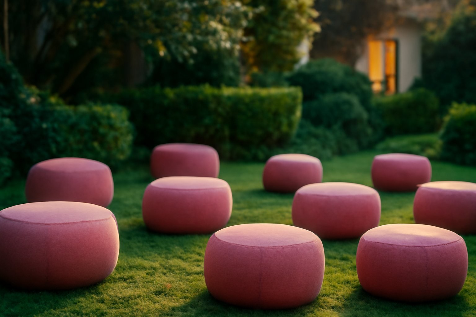 Praktische Poufs für den kleinen Außenbereich