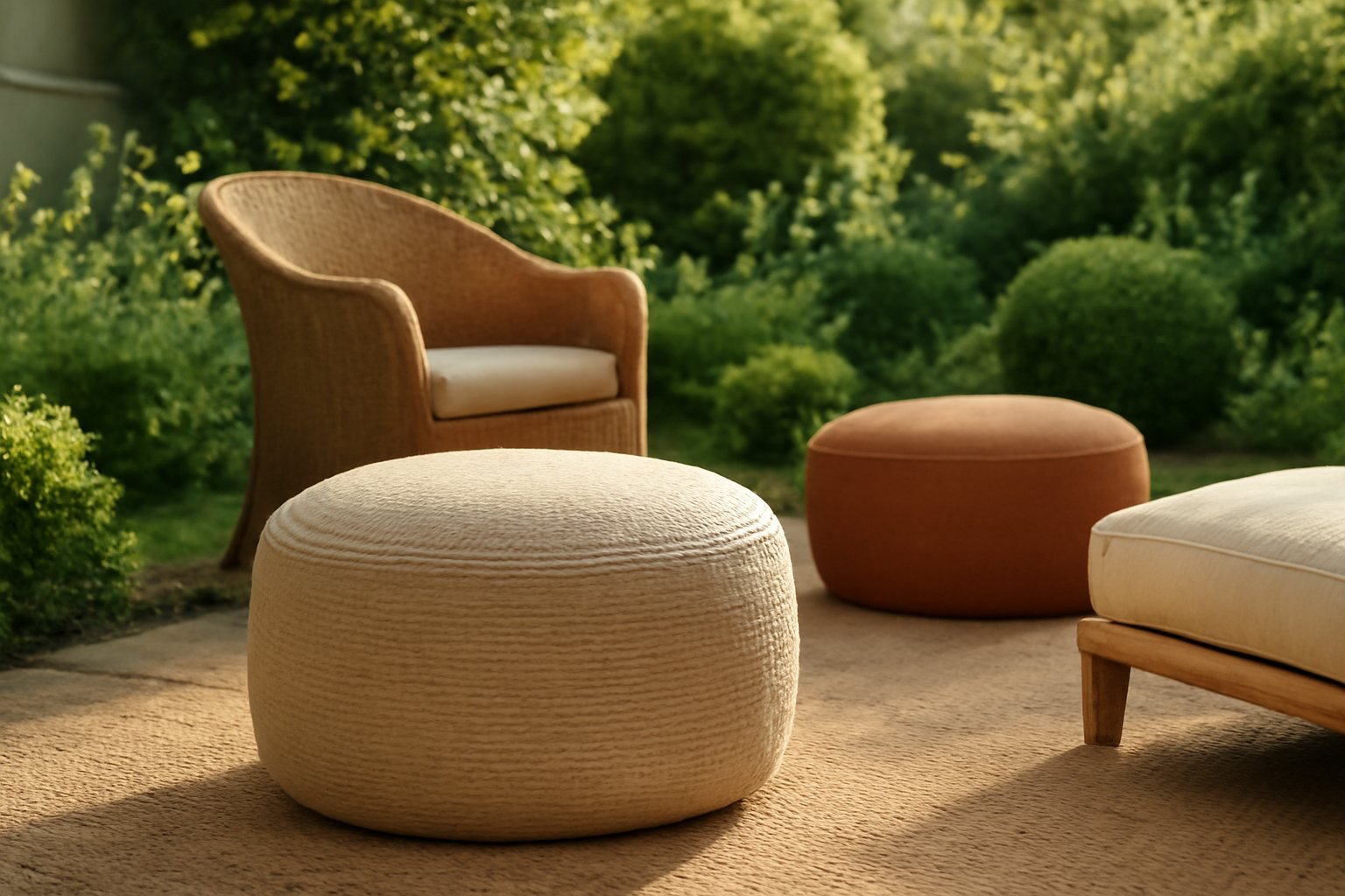 So findest du den perfekten Outdoor-Pouf für deinen Garten