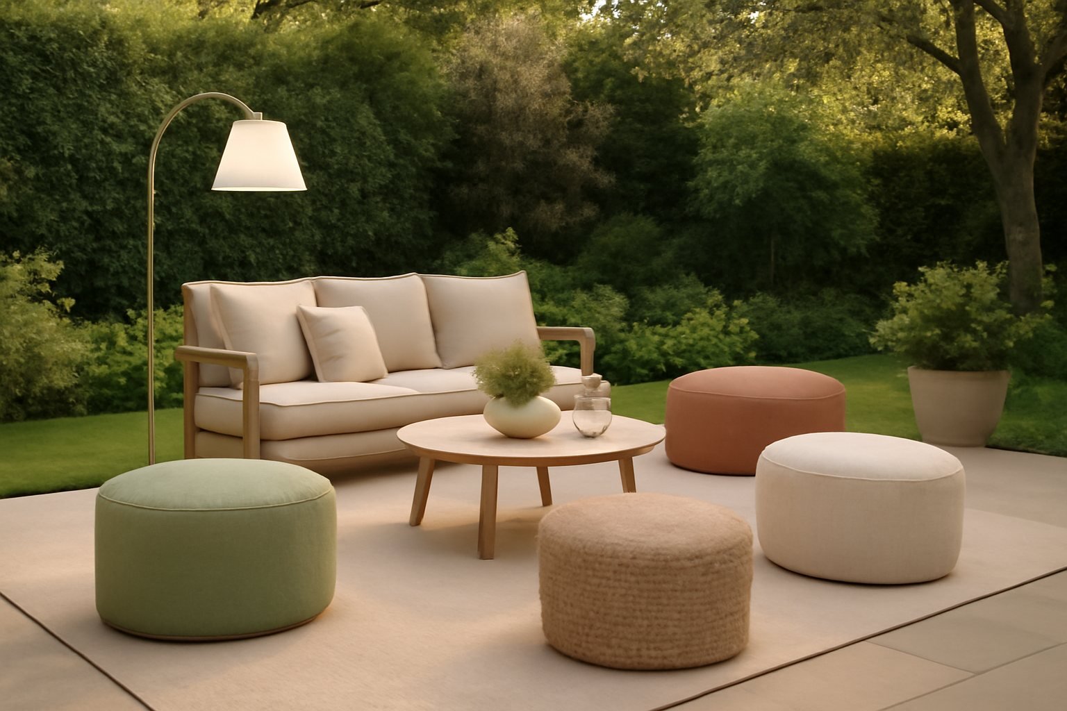 Kreative Einsatzmöglichkeiten für Outdoor-Poufs