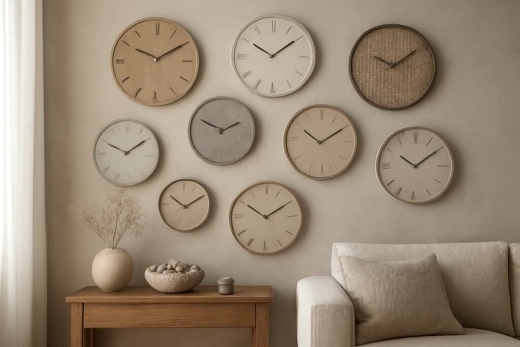 10 moderne Wanduhren für ein stilvolles Wohnzimmer