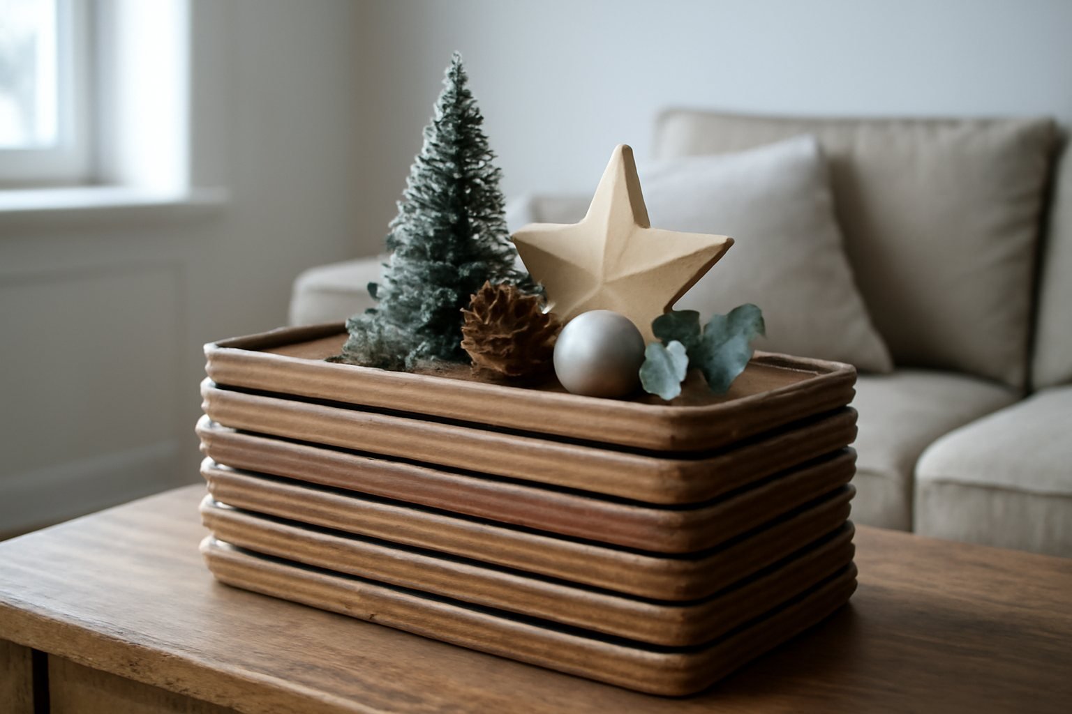 So kombinierst du Farben mit Dekotabletts für Weihnachten