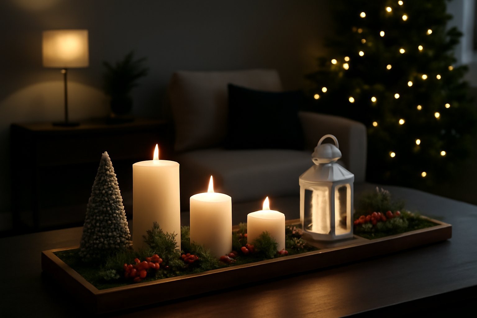 Wie du mit Dekotabletts dein Zuhause in eine Weihnachtslandschaft verwandelst