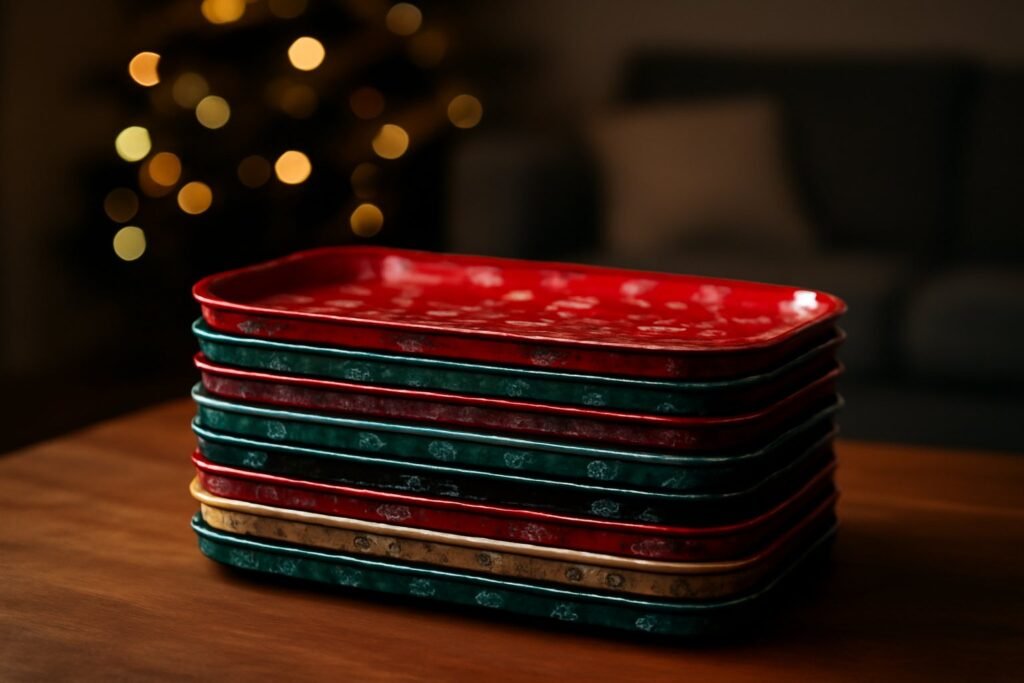 10 zauberhafte Dekotabletts 50 x 5 cm für Weihnachten