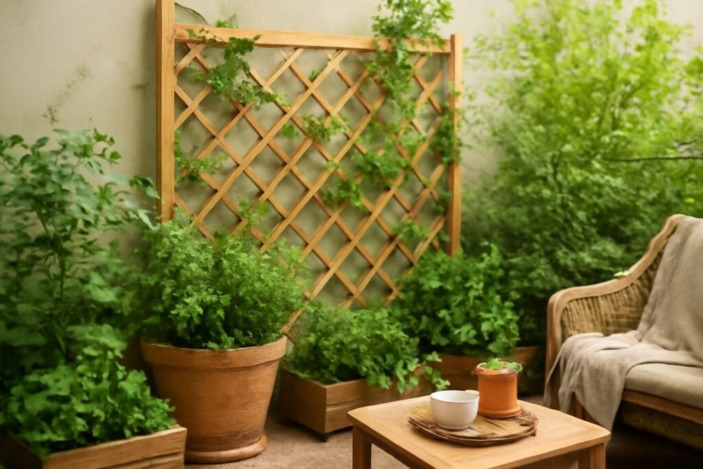 Rankgitter selber bauen für Balkon und Garten im Frühling