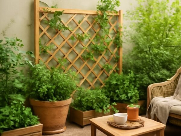 Rankgitter selber bauen für Balkon und Garten im Frühling