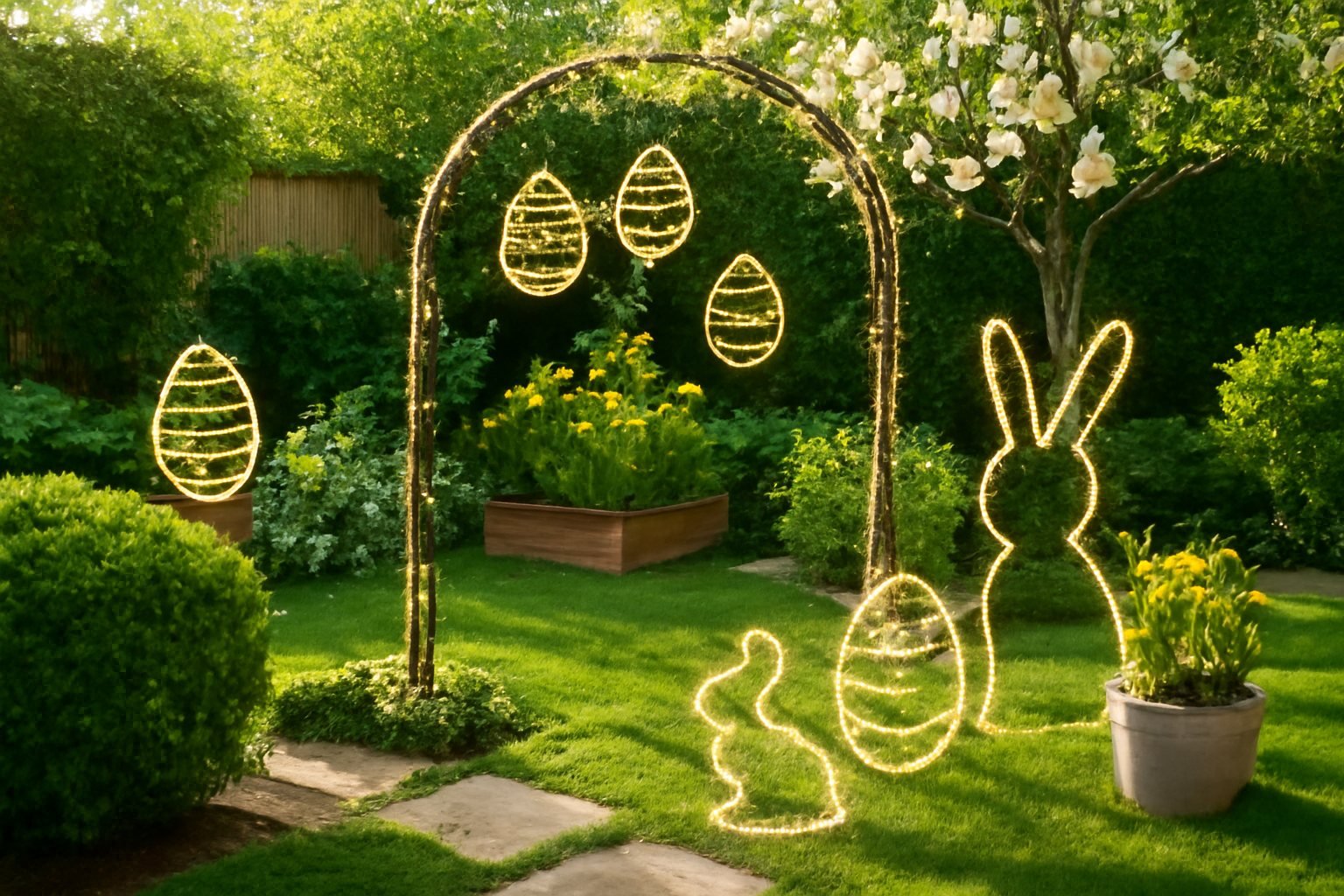 Osterkranz mit LED-Strips aufpeppen
