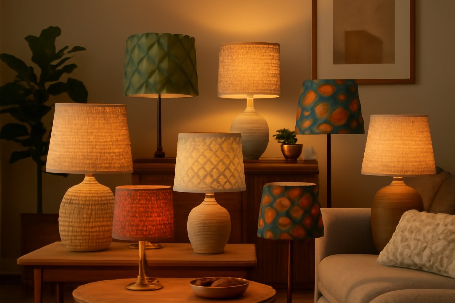 Mit Farbe und Licht spielen: Lampenschirme gestalten