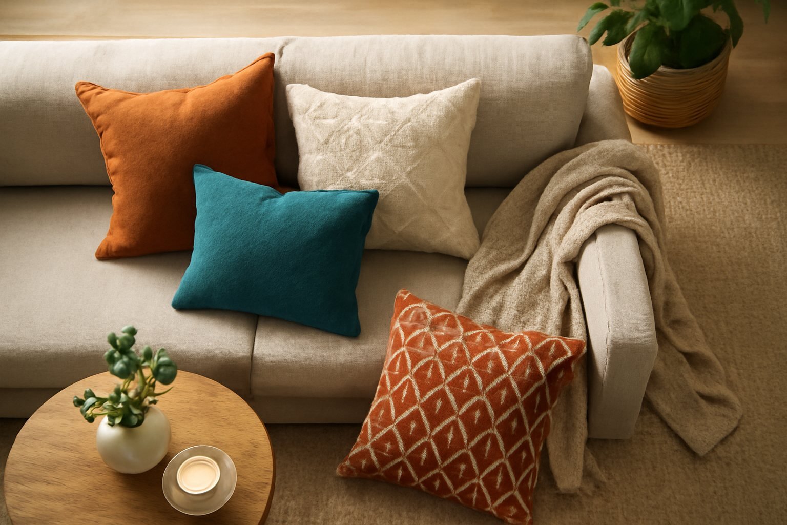 Kreative Bettlaken für eine stilvolle Couch