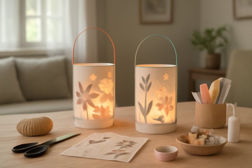 LED-Laternen selber basteln für fröhliche Frühlingsabende