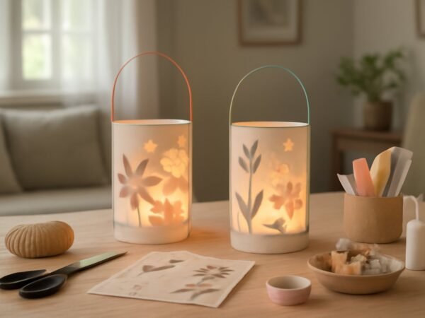 LED-Laternen selber basteln für fröhliche Frühlingsabende