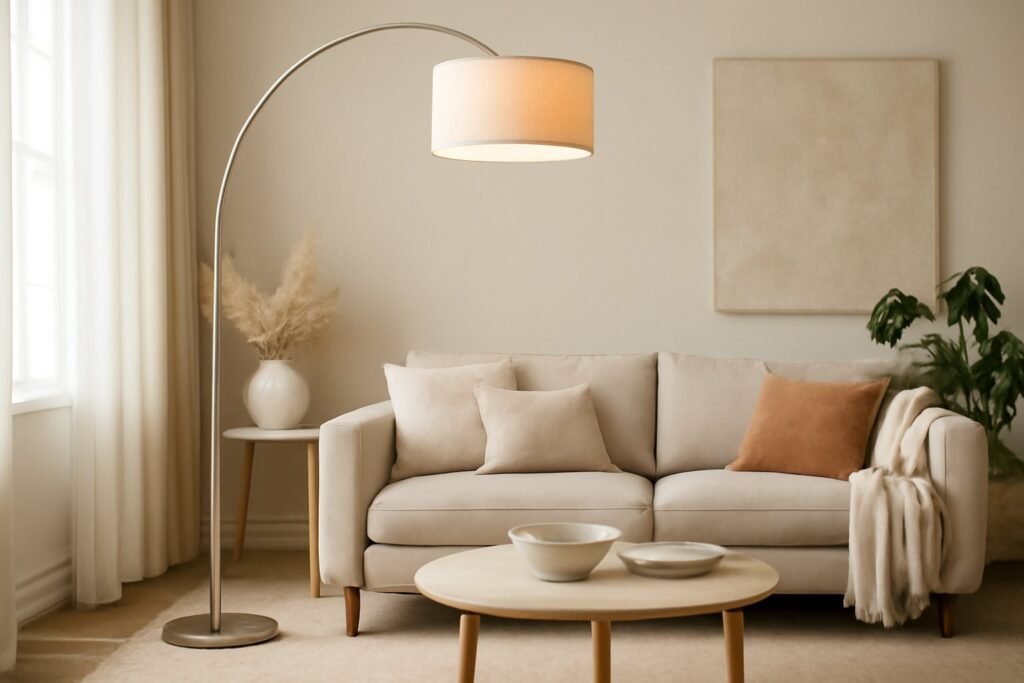 Ich habe 10 Bogenlampen für mein Wohnzimmer probiert — Idee Nr. 7 hat mich überrascht