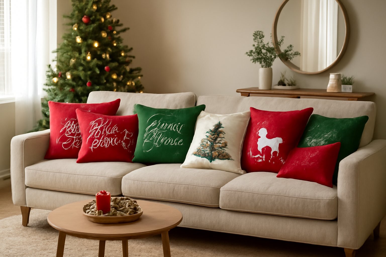 Kissenfarben für die perfekte Weihnachtsstimmung