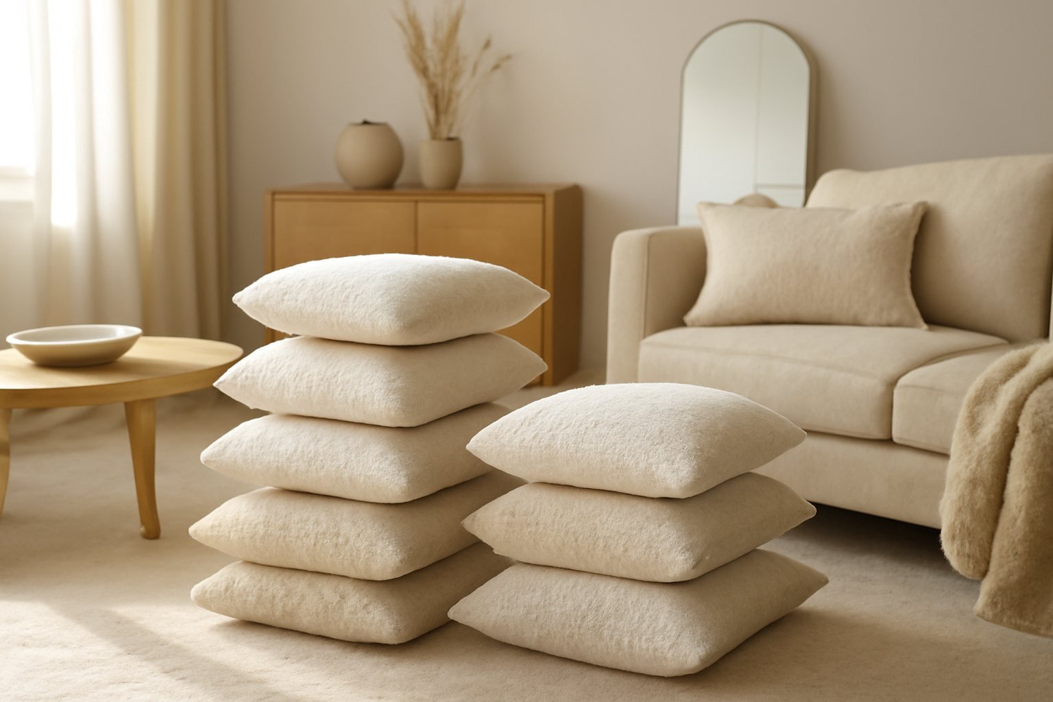 Diese 6 Bouclé-Sitzkissen verwandeln dein Wohnzimmer sofort