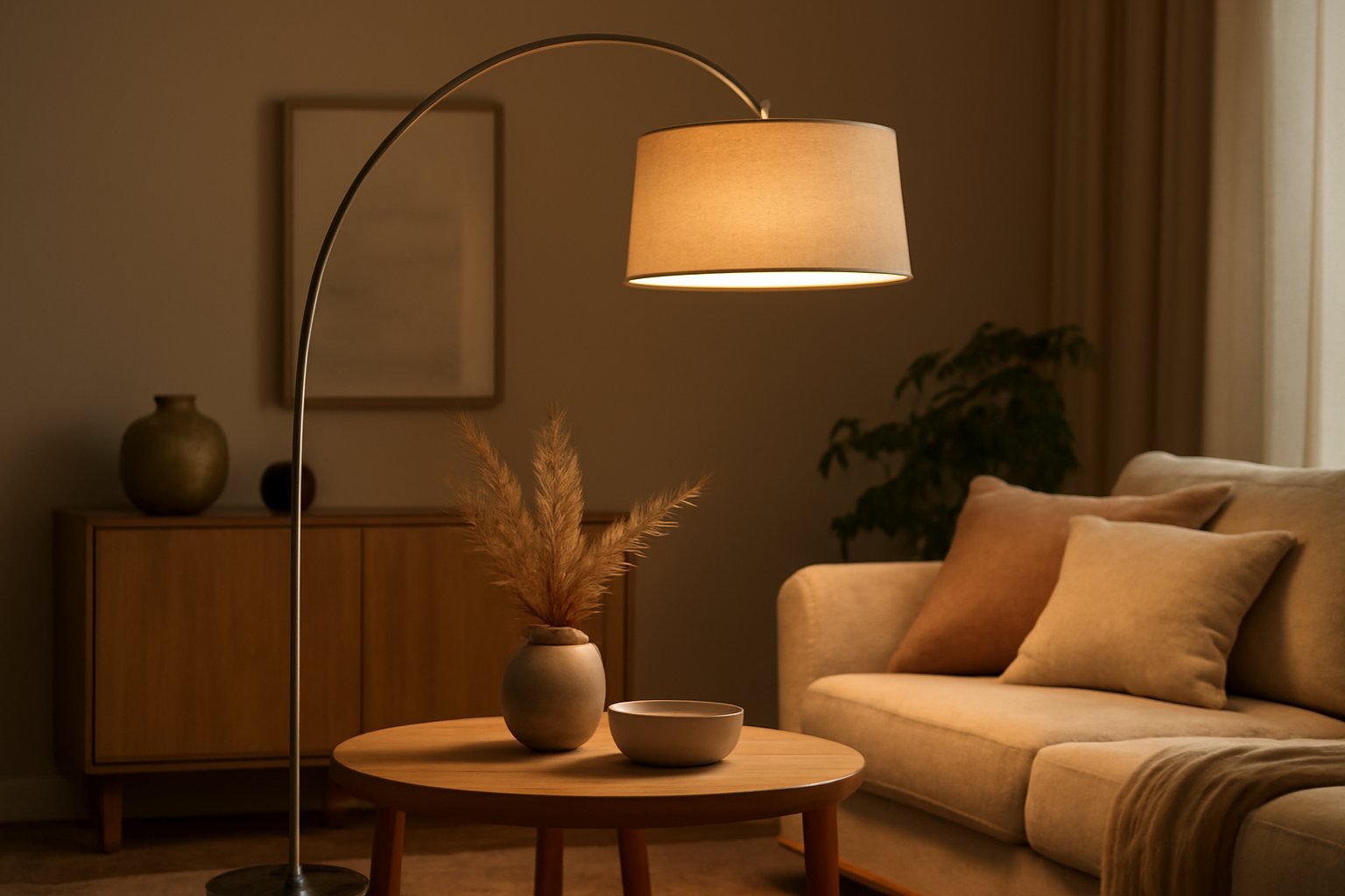 So wählst du die perfekte Bogenlampe für dein Wohnzimmer