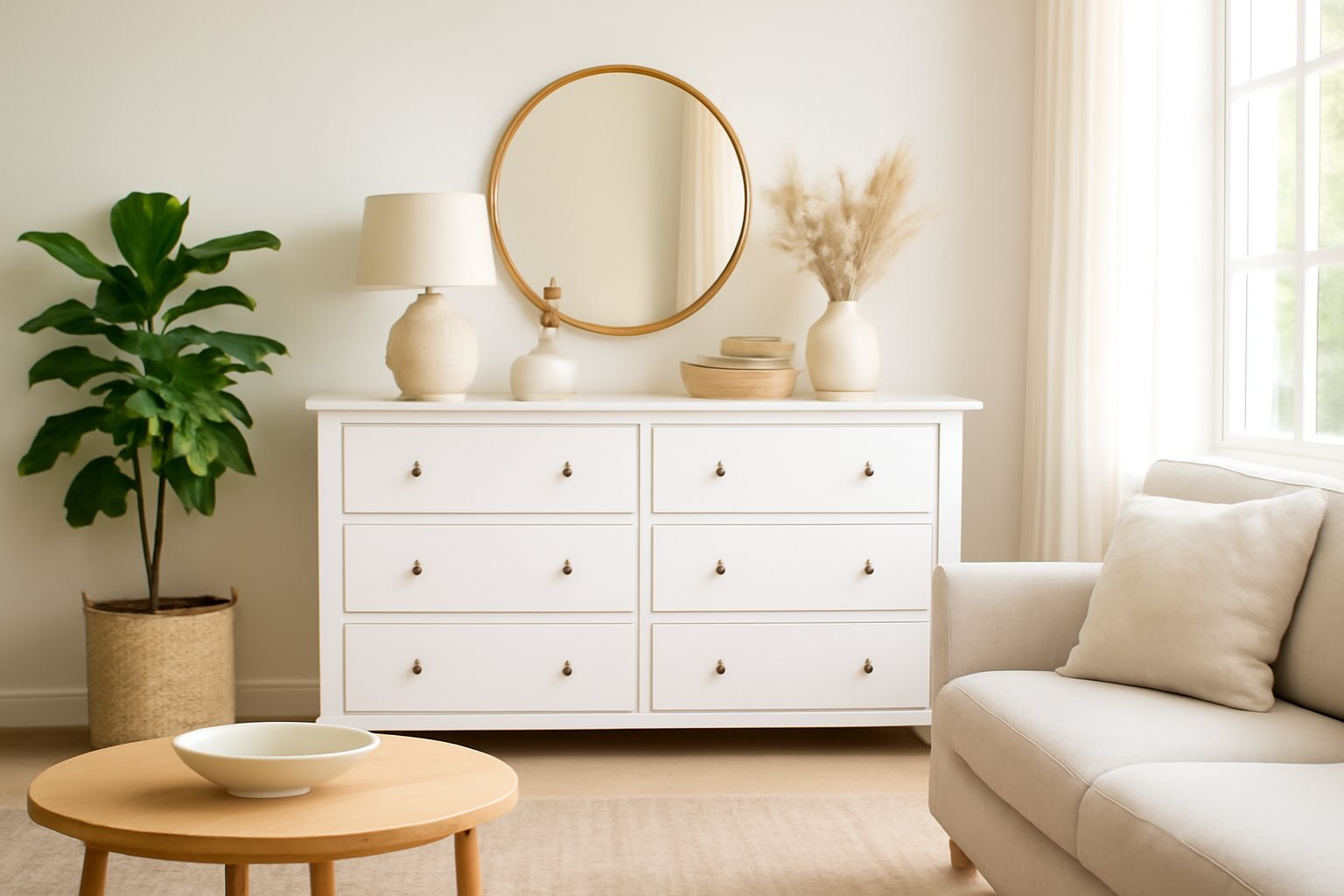 So wählst du die perfekte weiße Kommode für dein Wohnzimmer