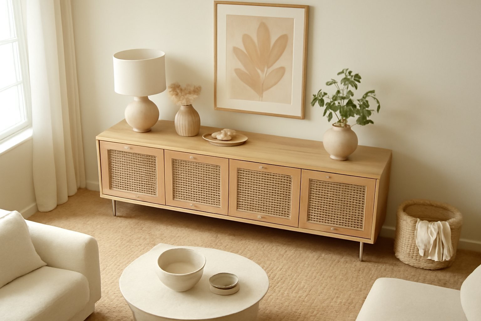 Farbige Sideboards für einen Akzent im Wohnzimmer