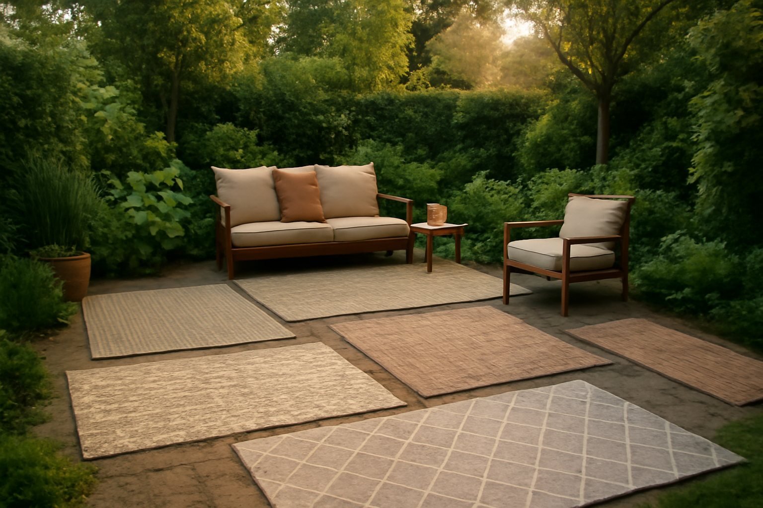 So verwandelst du deinen Garten mit 7 stylischen Outdoor-Teppichen