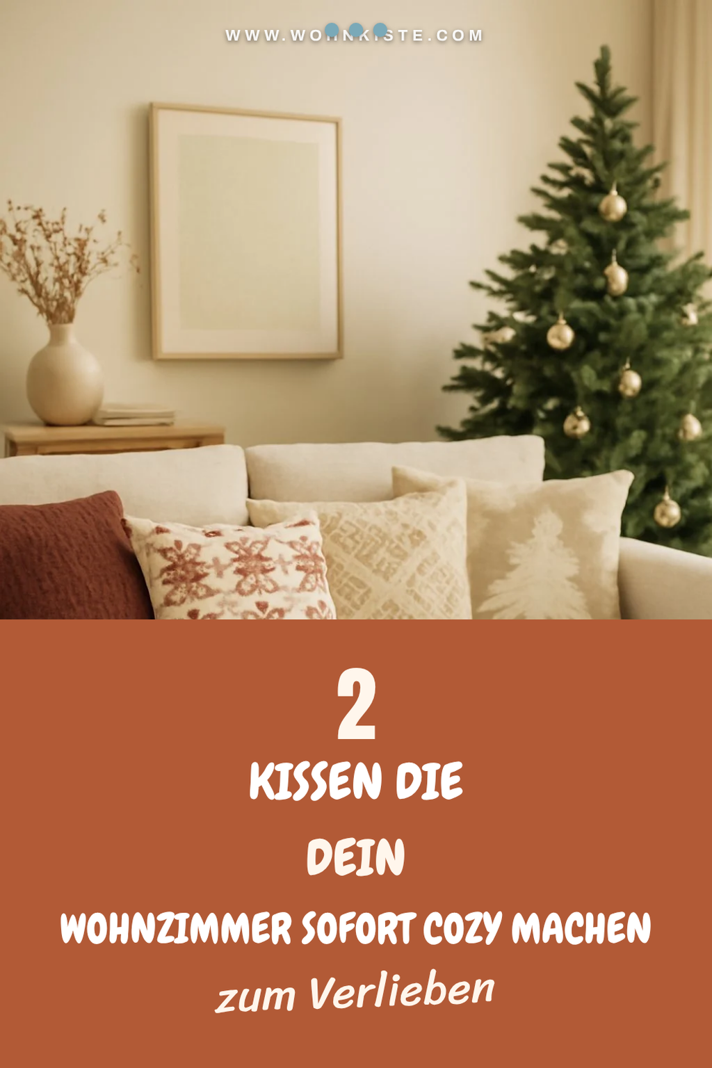 So machst du dein Wohnzimmer mit Kissen weihnachtlich