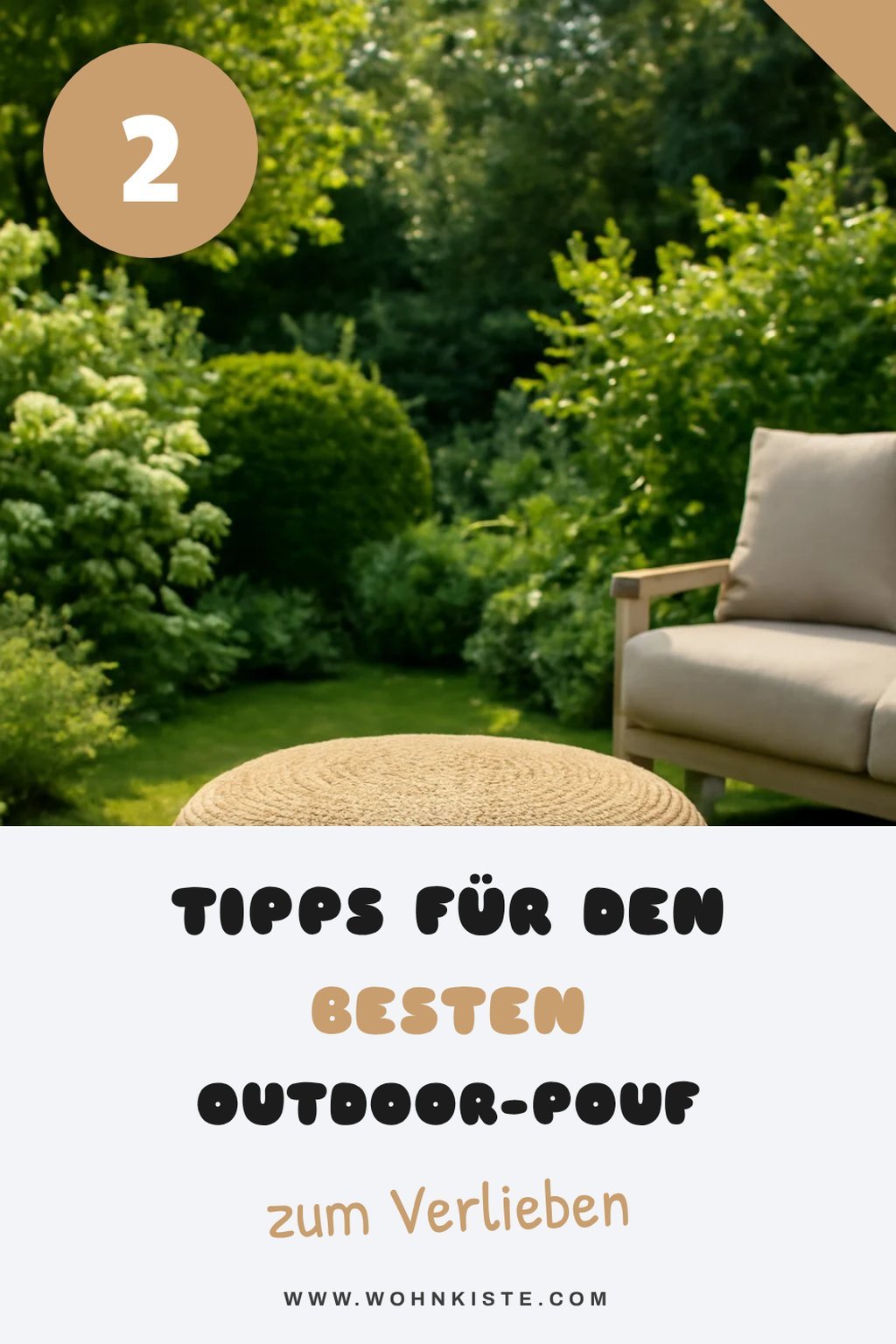 So findest du den perfekten Outdoor-Pouf für deinen Garten