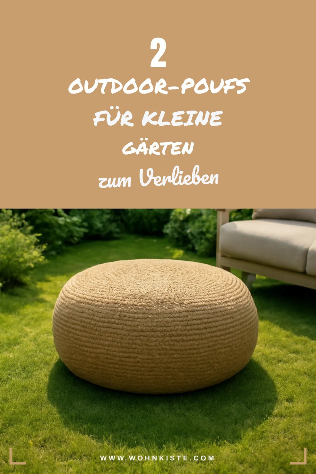 Outdoor-Poufs im kleinen Garten