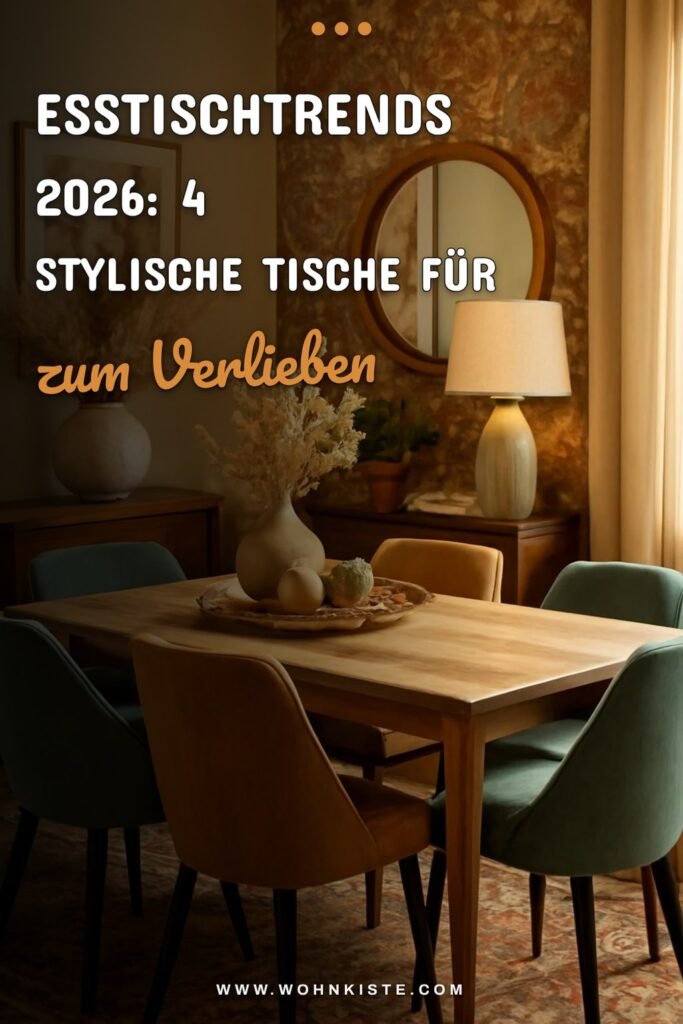 Esstischtrends 2026: 4 stylische Tische für dein Esszimmer