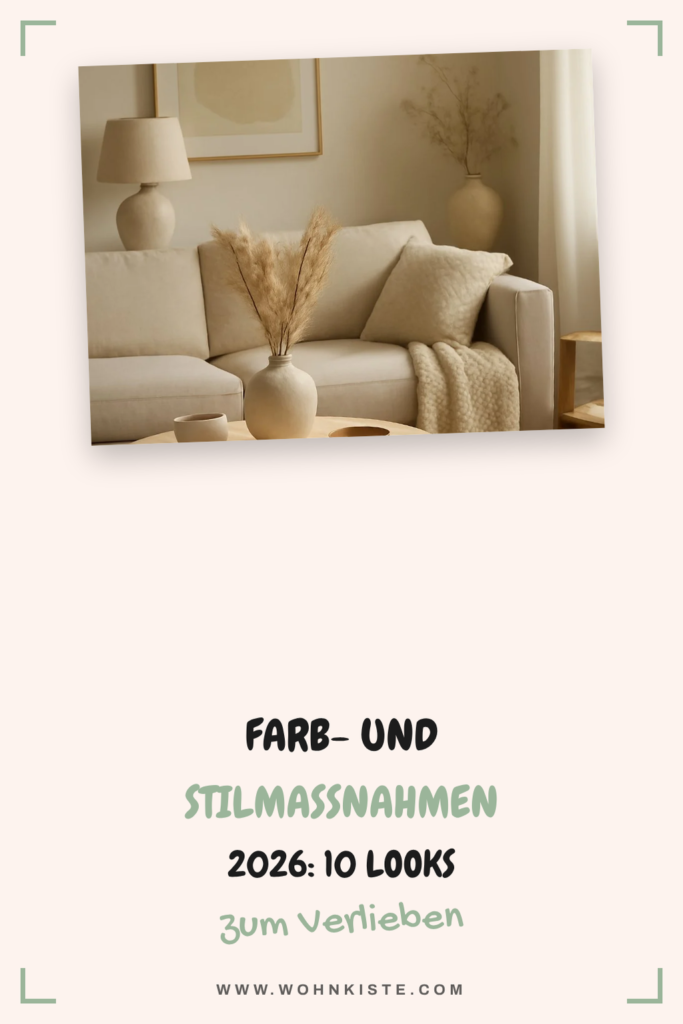 Farb- und Stilmaßnahmen 2026: 10 Looks für deine Wohnung