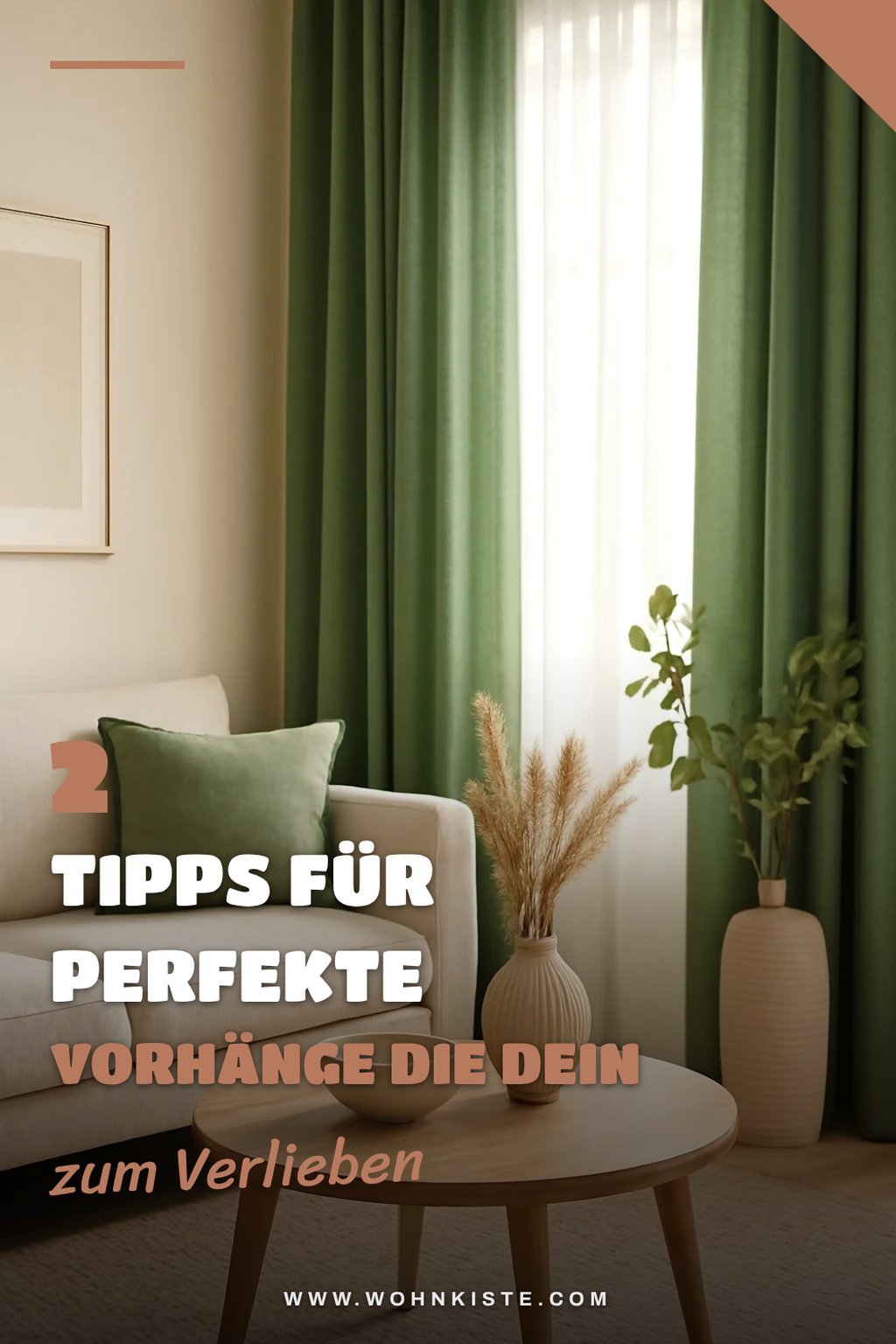 So wählst du die perfekten grünen Vorhänge für dein Wohnzimmer
