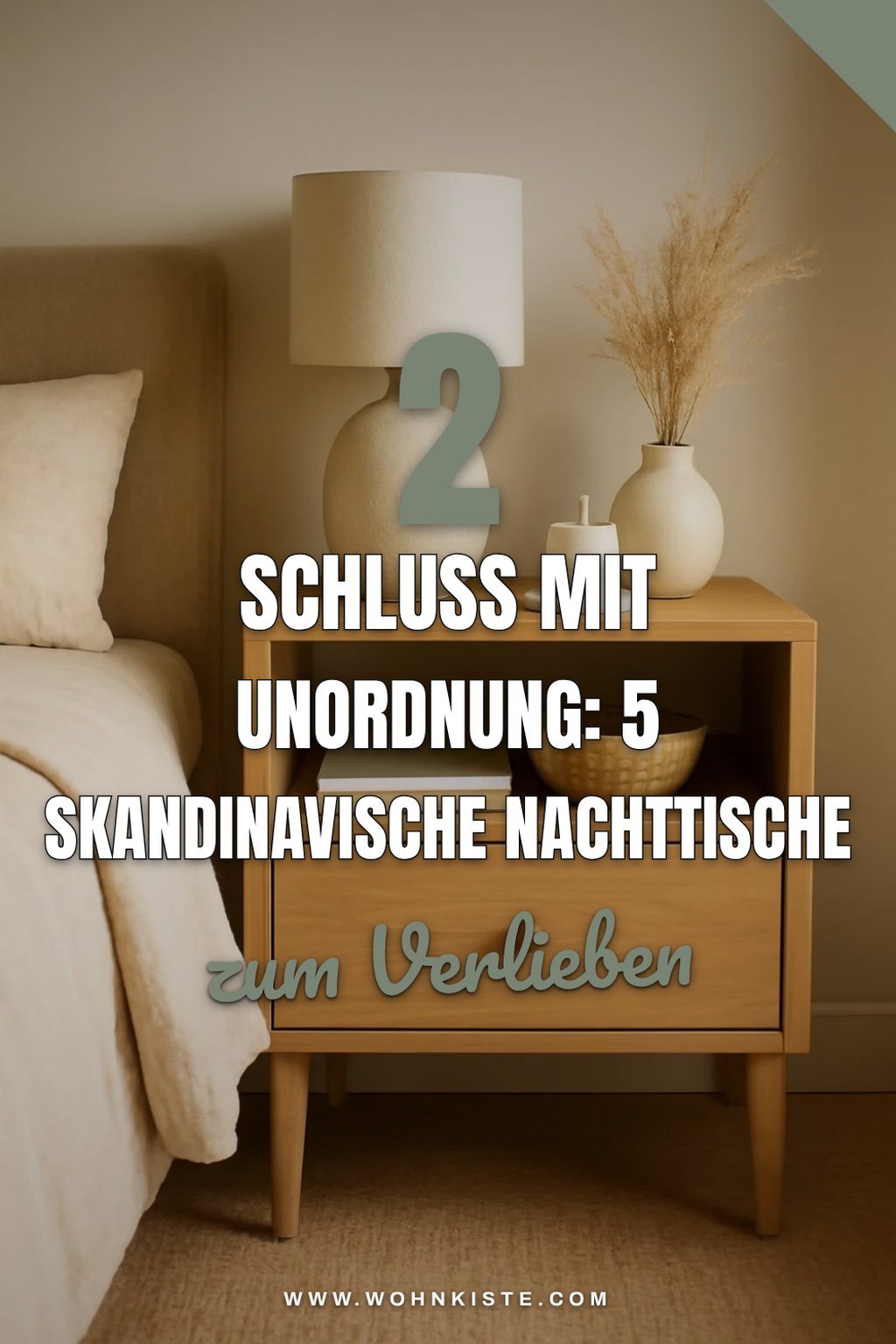 Nachttische im skandinavischen Stil