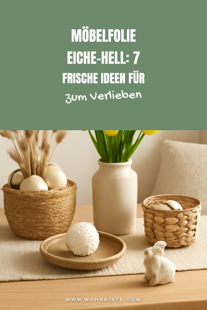 Möbelfolie Eiche-Hell: 7 frische Ideen für dein Oster-Dekor