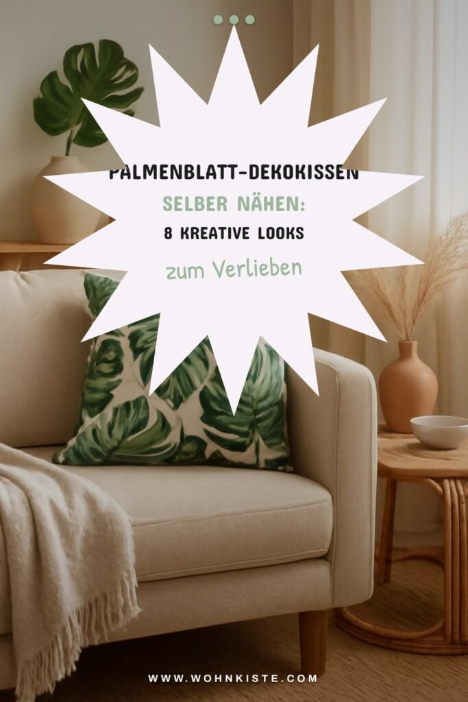 Palmenblatt-Dekokissen selber nähen: 8 kreative Looks für 2026