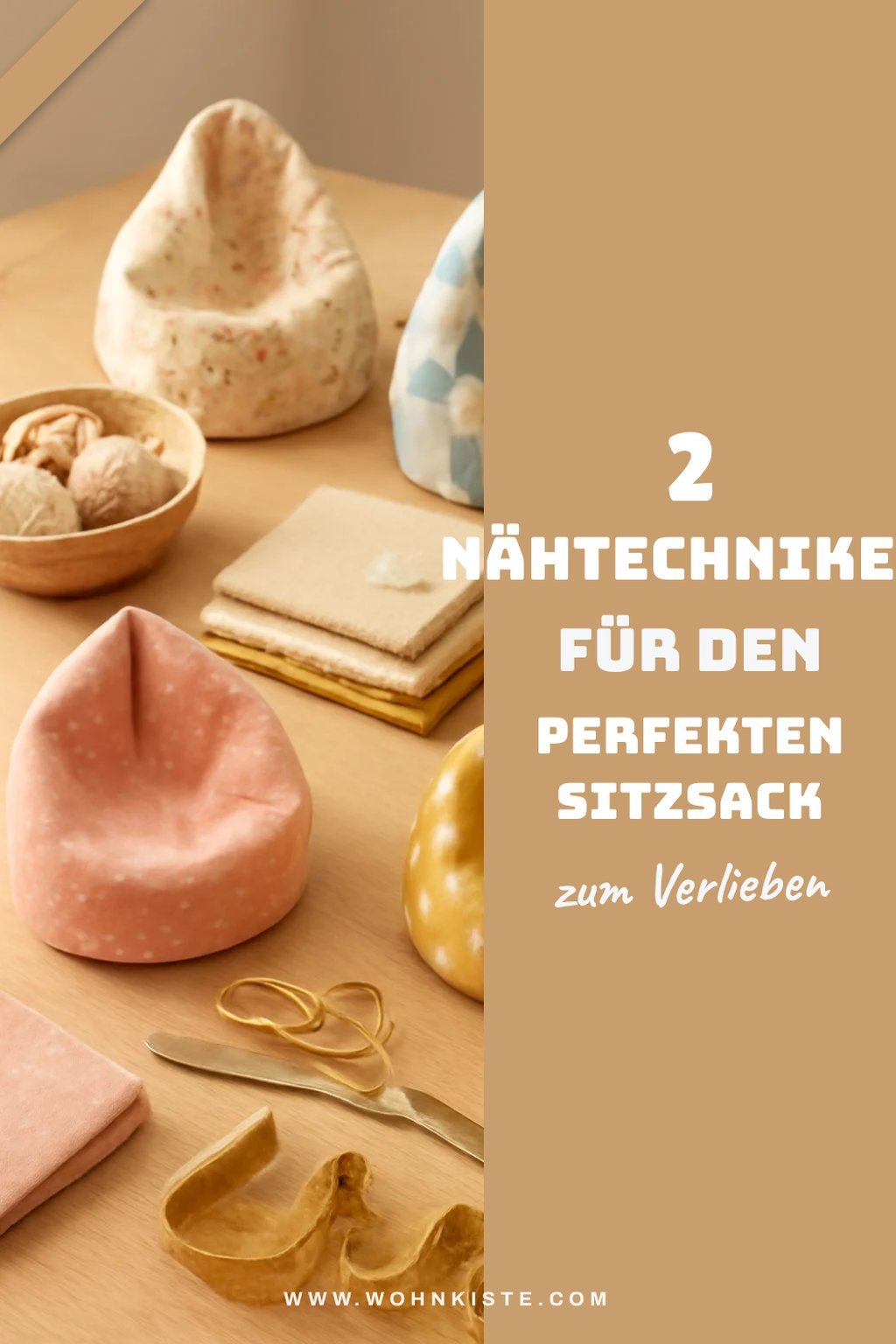 4 einfache Nähtechniken für deinen Sitzsack